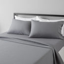 AMAZON BASICS LIGHTWEIGHT SUPER SOFT BRUSHED MICROFIBER 4QUEEN - DARK GRAY - Brand New