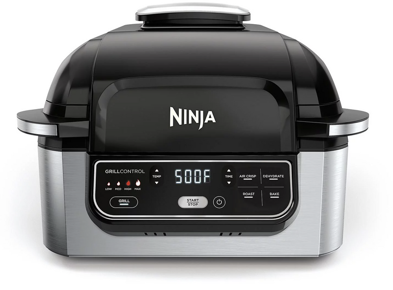 Ninja Foodi 5-in-1 Indoor Grill 4-Quart Air Fryer Roast IG301A - BLACK/SILVER Like New