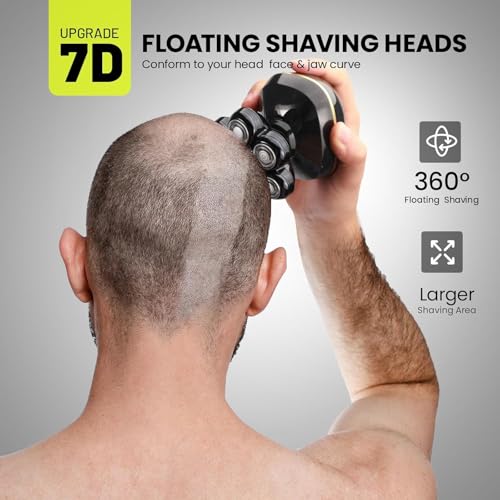 SHPAVVER HEAD SHAVERS UPGRADE 6-IN-1 ELECTRIC HEAD SHAVERS BALD MEN - Black Like New