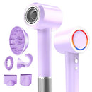 USKOWO HAIR DRYER, BLOW DRYER WITH DIFFUSER,1600W HIGH SPEED DRYING - PURPLE - Like New