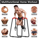 EVERYMILE DIP STATION MULTI-FUNCTION DIP BAR STANDS PARALLEL BARS - BLACK/RED - Like New