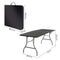 COSCO MOLDED FOLDING BANQUET TABLE W/HANDLE, 6FT, Centerfold 14678BLK1 BLACK - Like New