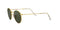 RAY-BAN UNISEX ROUND METAL ROUND SUNGLASSES - GOLD/G-15 GREEN - Like New