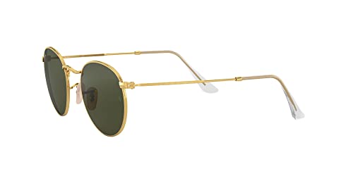 RAY-BAN UNISEX ROUND METAL ROUND SUNGLASSES - GOLD/G-15 GREEN - Like New