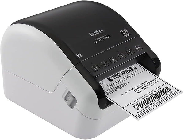 Brother QL-1110NWB Wide Format Thermal Label Printer w/Wireless 4" - White/Black Like New
