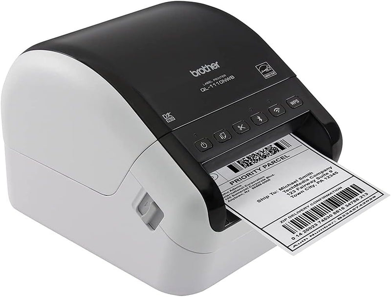 Brother QL-1110NWB Wide Format Thermal Label Printer w/Wireless 4" - White/Black - Like New