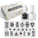 BORN PRETTY Nail Stamping Starter Kit, Nail Art 11 Varnish, 2 Bottles - NEW - Brand New