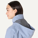 AMAZON ESSENTIALS WOMEN'S HOODED RAIN JACKET DUSTY BLUE MEDIUM SHORT - Brand New