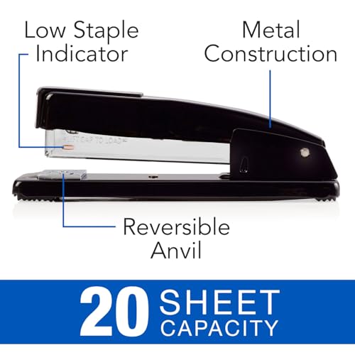 SWINGLINE COMMERCIAL DESK STAPLER 20 SHEETS CAPACITY S7044401 - BLACK - Like New