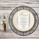 Koyal Wholesale Round 14.5" Black Modern Metal Wire charger Plates Set of 4 - Brand New