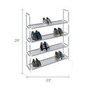 STORAGE SOLUTIONS GRAY 4 TIER PLASTIC SHOE RACK AND STORAGE CLOSET - GREY - Like New