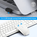 GUIHENG WIRELESS KEYBOARD AND MOUSE COMBO GHKM09-01 - WHITE - Like New