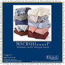 SHAVEL HOME PRODUCTS SHERPA REVERSE SMOKEY MT BLUE BLANKET - TWIN - Like New