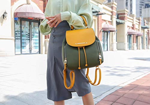 MKF COLLECTION BACKPACK VEGAN LEATHER FASHION TRAVEL BAG - NAVY BLUE-RED - Like New