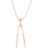 MARC JACOBS RARE WISHBONE NECKLACE, 17" - ROSE GOLD - Like New
