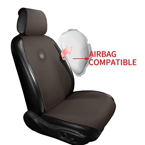 TAPHA LUXURY SUEDE LEATHER UNIVERSAL CAR SEAT COVER WITH HEADREST TAP-01MAD-A4 Like New