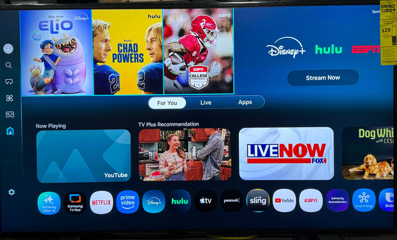 SAMSUNG 43” CLASS LS03FA THE FRAME SERIES QLED 4K UHD ART MODE AI SMART TV,BLACK - Like New