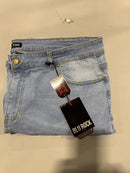 BLU ROCK DENIM STRETCH MEN'S DENIM JEANS - SIZE: MEN 40X31 - LIGHT BLUE - Brand New
