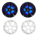 Rockville RKL65MBW 6.5" 2-Way Coaxial Marine Boat LED Speakers Pair - White - Brand New
