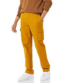 AMAZON ESSENTIALS MEN'S STRAIGHT-FIT STRETCH CARGO PANT - 36W X 31L - CARAMEL - Brand New
