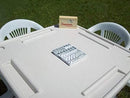 BENECASA BLOW MOLD DOMINO GAME TABLE - WHITE - Like New