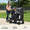 RADIO FLYER VOYA XT STROLLER WAGON, 2 SEATER WAGON STROLLER FOR KIDS - GRAY - Like New