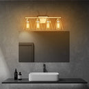 hykolity 4 Light Bathroom Light Vanity Light Fixtures E26 Bulb Base - Nickel - Brand New