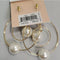 REBECCA MINKOFF DROP FRONT FACING HOOP EARRINGS ONE SIZE - GOLD AND PEARL - Brand New