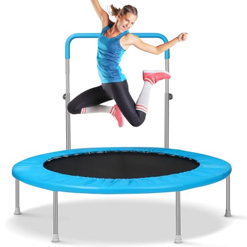 LYROMIX 40" / 48" REBOUNDER TRAMPOLINE, ADULTS, MINI FITNESS TRAMPOLINE BLUE - Like New