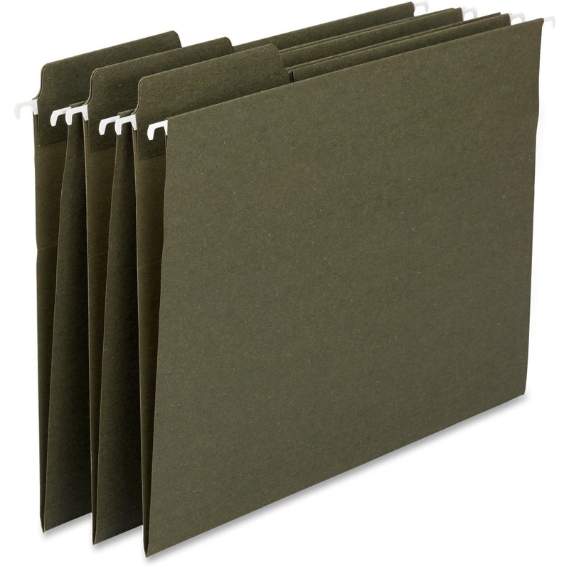 SMEAD 100% RECYCLED FASTAB HANGING FILE FOLDER STANDARD GREEN 20 PER 64137 - Brand New