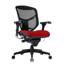 WORKPRO QUANTUM 9000 SERIES ERGONOMIC MESH MID-BACK CHAIR BLACK/CHERRY - Like New