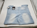 CoverGirl Slim-Fit Collection VIP Ripped Distressed Denim Size: 20W Faded Wash - Like New