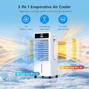 JRD Portable Air Conditioners with 4 Ice Packs, 12H Timer, Top Fill Dual Tank - Brand New