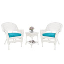 Outdoor White Wicker End Table - Brand New