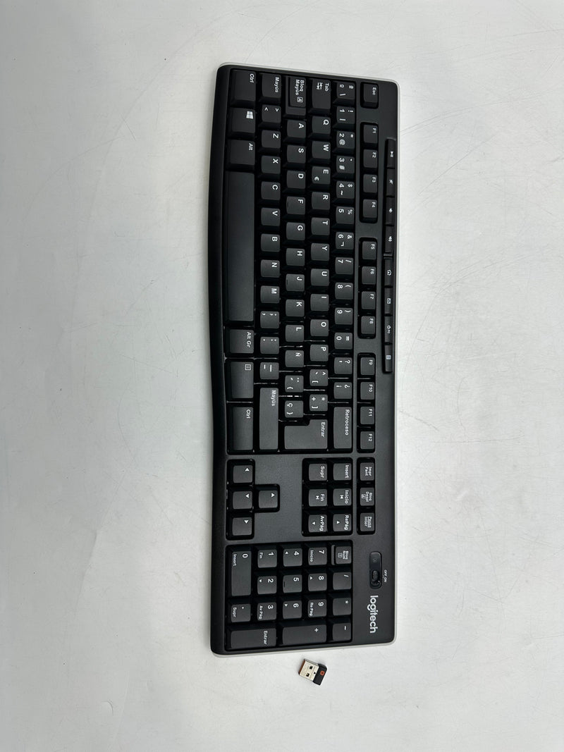LOGITECH K270 KEYBOARD SPANISH LAYOUT - BLACK - Like New