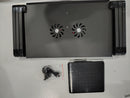 MULTIFUNCTIONAL ADJUSTABLE LAPTOP TABLE WITH USB POWERED COOLING FAN - BLACK - Brand New