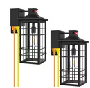 NORDIC HYGGE 2-PACK 18 IN LARGE MOTION SENSOR OUTDOOR LIGHT FIXTURES GFCI - Like New