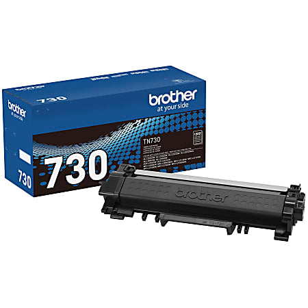 BROTHER® GENUINE TN730 BLACK TONER CARTRIDGE, STANDARD YIELD, SINGLE PACK - Like New