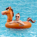 PLAYTEK 40 INCH HORSE POOL FLOAT SWIM TUBE FLOATS TUBES - BROWN/RED - Like New