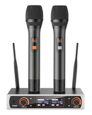 MOYLEAF WIRELESS MICROPHONES METAL DUAL UHF CORDLESS HANDHELD SYSTEM (T-023) - Like New