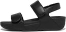 FITFLOP LULU ADJUSTABLE LEATHER BACK-STRAP SANDALS - SIZE: WOMEN 8.5 - BLACK - Brand New