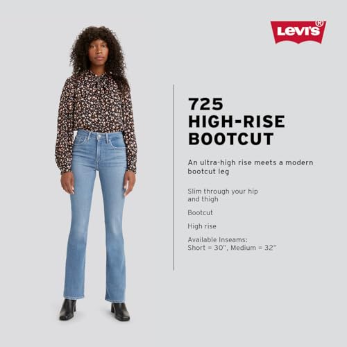 LEVI'S WOMEN'S 725 HIGH RISE BOOTCUT JEANS SIZE 29X30 - ACCENT OF AZALEA - Brand New
