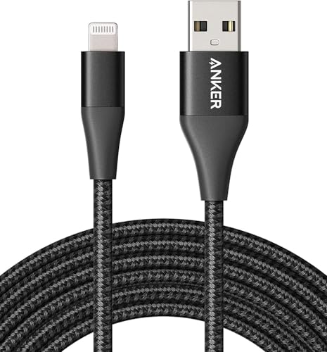 ANKER POWERLINE II USB A TO LIGHTNING CABLE MFI CERTIFIED 6FT A8653 - BLACK - Like New