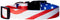 DUKES KOLE KI-AA125 PATRIOTIC DOG COLLAR - BLACK/WHITE/BLUE/RED/SILVER - Brand New