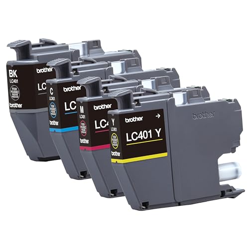 BROTHER GENUINE LC4014PKS STANDARD YIELD 4-PACK INK CARTRIDGES - LOT-LC401-NEW - Brand New
