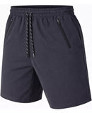 JUMP START MEN'S SHORTS WITH ZIPPER POCKETS - SIZE: MEN S - CHARCOAL - Like New