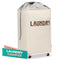 WONDERSOME LAUNDRY HAMPER WITH WHEELS - FARMHOUSE CREAM - 90-LITER - BEIGE - Like New
