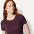 AMAZON ESSENTIALS WOMEN'S SHORT-SLEEVE CREWNECK T-SHIRT 2-PACK BURGUNDY/NAVY M - Like New