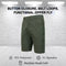 BLUE ROCK MEN’S 6-POCKET ALL MOTION STRETCH UTILITY SHORTS - SIZE: 34 - OLIVE - Brand New