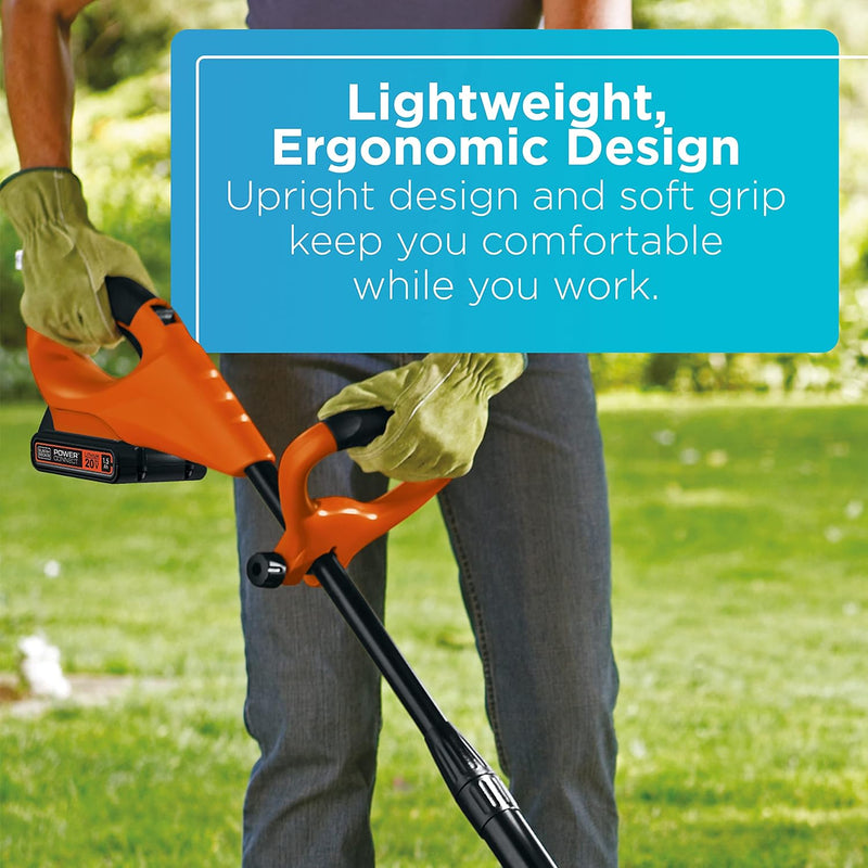 Black+Decker 20V 7" Cordless Cultivator/Tiller, 1.5Ah Battery Charger - Orange - Like New